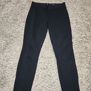J. Crew Womens Ankle Skinny Pant Elastic Waist Back Zip Black Size OR